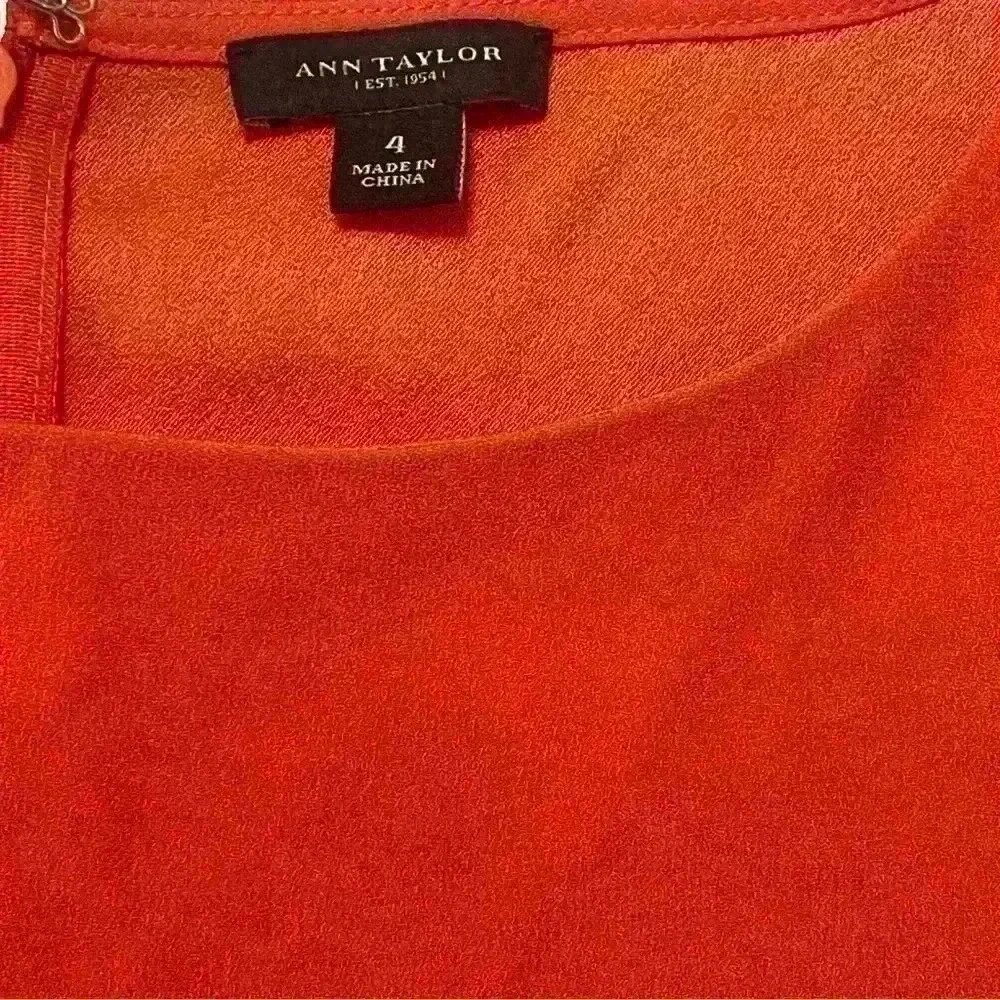 Women's Ann Taylor Dress Knee Length Zip Up Back Sz 4 Office Classic Preppy - Picture 8 of 9